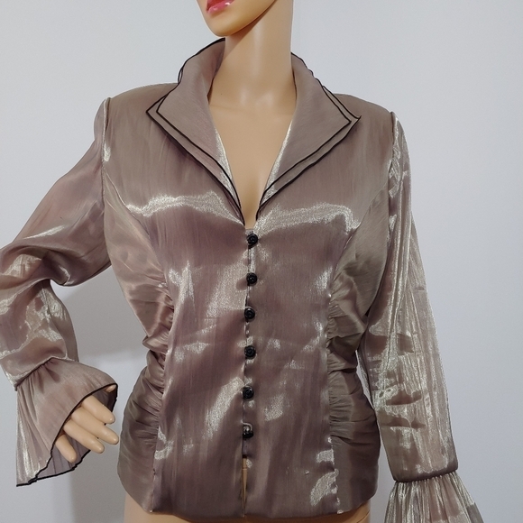 XSCAPE iridescent blouse - Picture 2 of 8